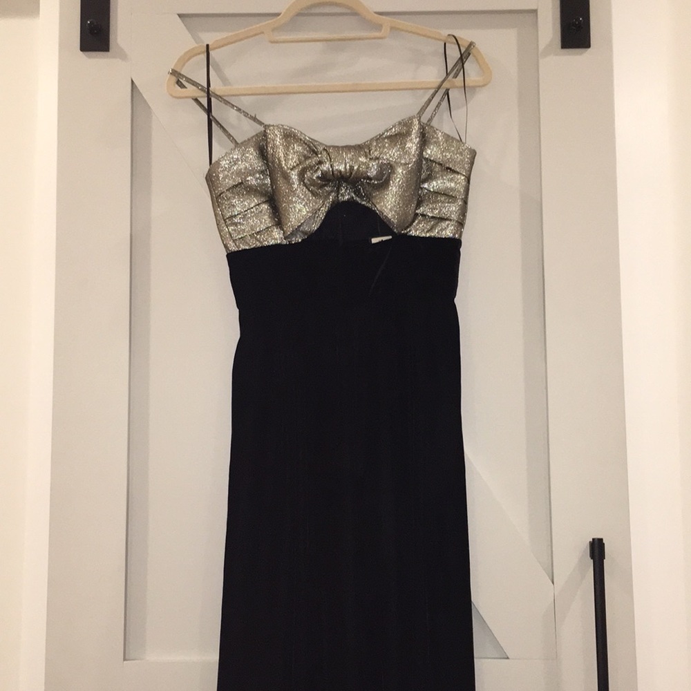 NWT Anthropologie holiday black and gold Jumpsuit